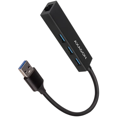AXAGON HMA-GL3A 3x USB-A + GLAN, USB3.2 Gen 1 hub, metal, 20cm USB-A cable