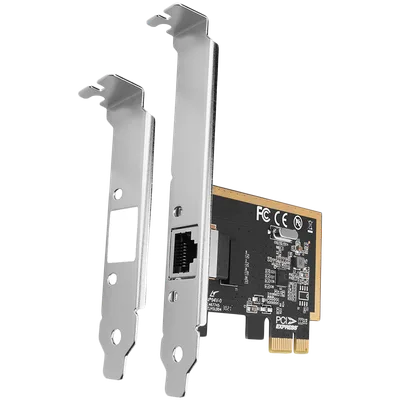 AXAGON PCEE-GRF PCI-Express network card adds high speed Gigabit Ethernet connection to your desktop computer. It enables a transmission speed of 10/100/1000 Mbit/s.