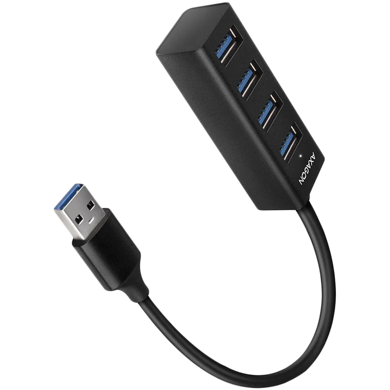 AXAGON HUE-M1AL 4x USB 3.2 Gen 1 MINI hub, metal, 1.2m USB-A cable