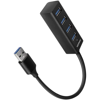 AXAGON HUE-M1AL 4x USB 3.2 Gen 1 MINI hub, metal, 1.2m USB-A cable