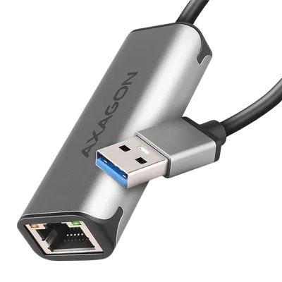Axagon ADE-25R SUPERSPEED USB-A 2.5 GIGABIT ETHERNETCompact aluminum USB-A 3.2 Gen 1 2.5 Gigabit Ethernet 10/100/1000/2500 Mbit adapter with automatic installation.