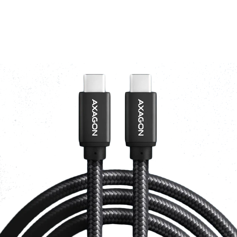 Axagon Data and charging USB 3.2 Gen1 cable lengh 3 m. PD 60W, 3A. Black braided.