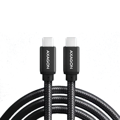 Axagon Data and charging USB 3.2 Gen1 cable lengh 3 m. PD 60W, 3A. Black braided.