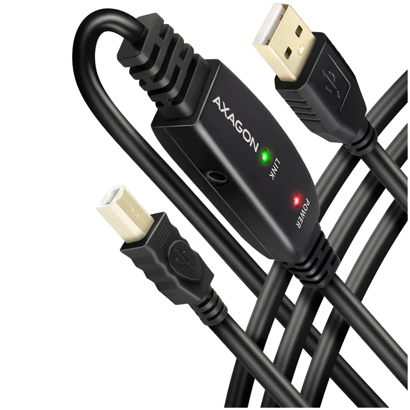 Aragon ADR-210B Active connection USB 2.0 A-M > B-M cable, 10 m long. Power supply option.