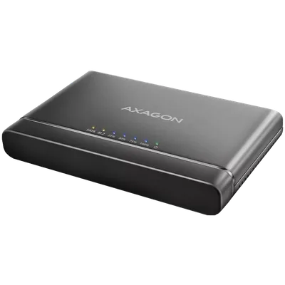 Axagon USB 3.2 Gen 2 adapter for connecting NVMe M.2 SSDs and SATA 2.5''/3.5'' drives with cloning function.