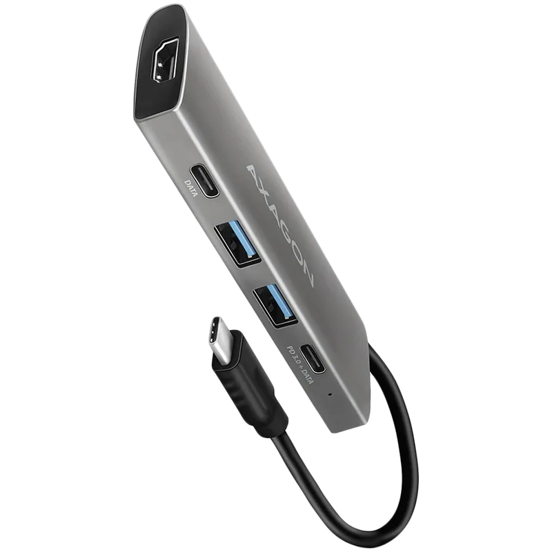 AXAGON HMC-5H USB-C 3.2 Gen 1 hub, 3x USB-A, 4K HDMI, PD 100W, 100cm USB-C cable