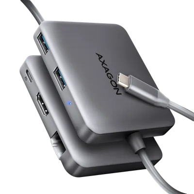 AXAGON HMC-5HL USB 5Gbps hub, 2x USB-A, HDMI 4k/60Hz, RJ-45, PD 100W, 20c