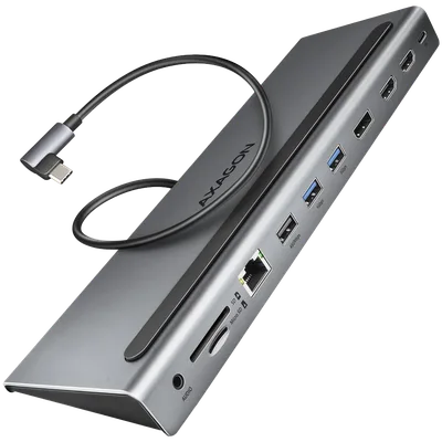 Axagon Multiport USB-C 5Gbps TRIPLE 4K DISPLAY hub HMC-4KX3