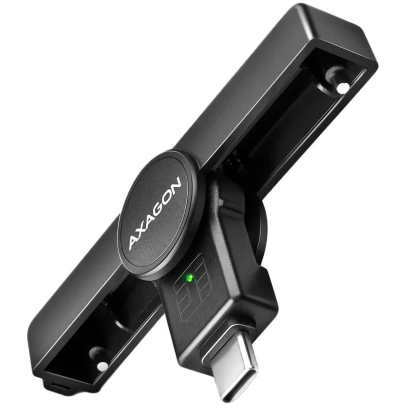 Foldable pocket USB-C contact Smart / ID card reader.