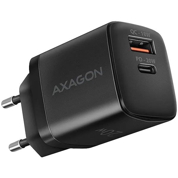 AXAGON ACU-PQ20 wall charger QC3.0/AFC/FCP + PD type-C, 20W, black