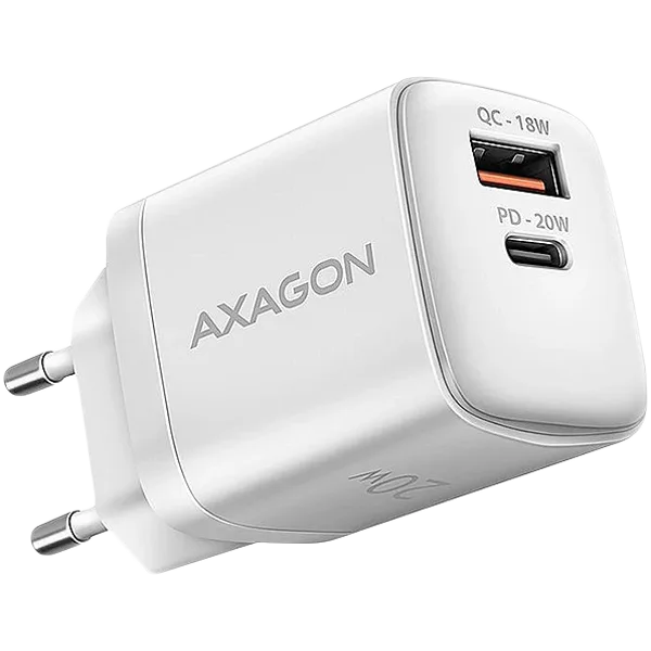 AXAGON ACU-PQ20W wall charger QC3.0/AFC/FCP + PD type-C, 20W, white