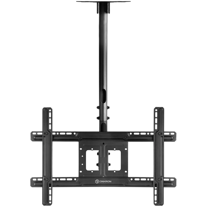 ONKRON Ceiling TV Mount Bracket Height Adjustable for 32 to 80 Inch LED LCD TVs, Black