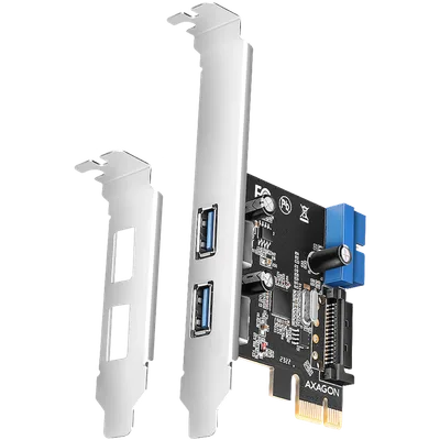 AXAGON PCEU-232RS PCIe card - 2+2x USB 5Gbps port, SATA power, Renesas PD720201, SP & LP