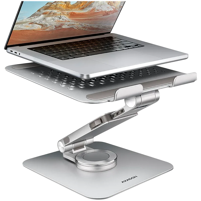 AXAGON STND-LR ALU HQ ROTATING massive stand for 10''-16'' laptops, many adjustable angles