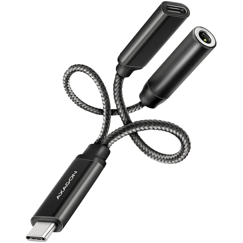 AXAGON ADA-HCPD USB-C to 3.5mm jack - Hi-Res DAC audio adapter, 384kHz/32bit, PD 60W 3A