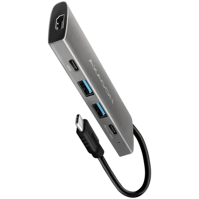 AXAGON HMC-5G21 2x USB-A + 2x USB-C + HDMI 4K/30Hz, USB-C 3.2 Gen 2 10Gbps hub, PD 60W, 13cm USB-C cable