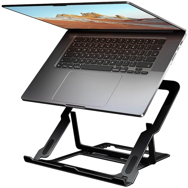 AXAGON STND-LAB ALU stand for 10'' - 17,3'' laptops, 8 adjustable angles, black