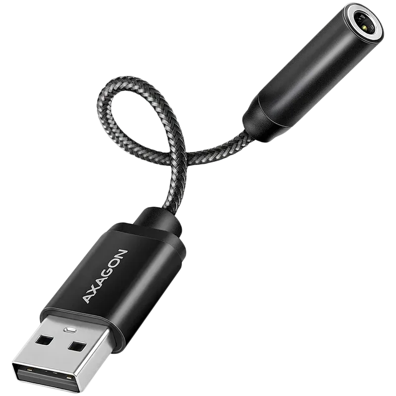 ADA-HA USB-A Hi-Res DAC audio adapter. External USB-A sound card to 3,5 mm jack, 384 kHz 32 bit DAC, stereo