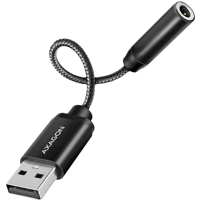 ADA-HA USB-A Hi-Res DAC audio adapter. External USB-A sound card to 3,5 mm jack, 384 kHz 32 bit DAC, stereo