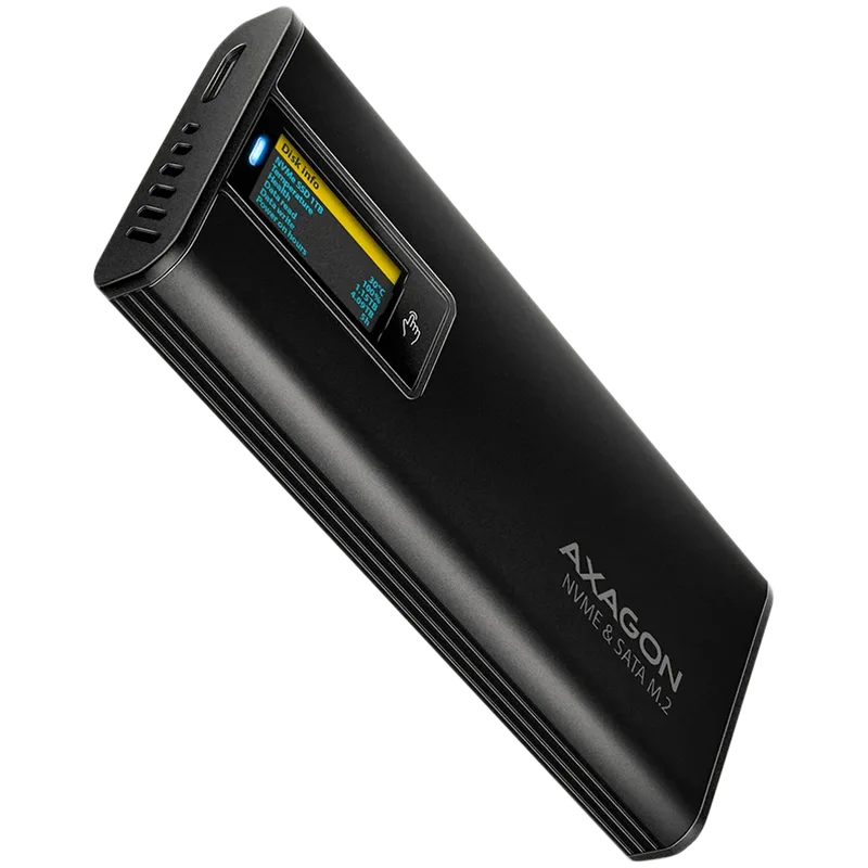 EEM2-SD2B USB-C 10Gbps-M.2 NVMe & SATA SSD DISPLAY box