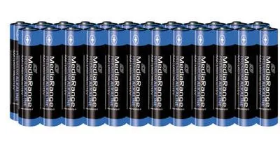 BATTERY ALKALINE AAA 1.5V/24PCS MRBAT103 MEDIARANGE