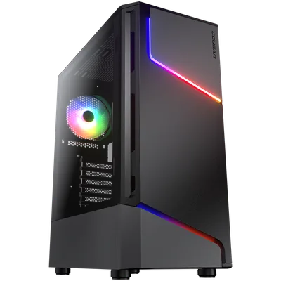 COUGAR MX360 RGB PC Case, Mid Tower, Black