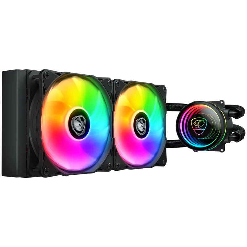 COUGAR Poseidon Elite ARGB 240 AiO Liquid Cooler, Black