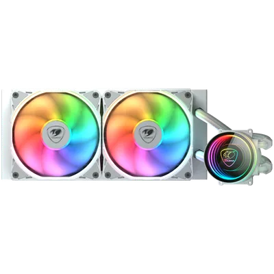 COUGAR Poseidon Elite ARGB 240 AiO Liquid Cooler, White