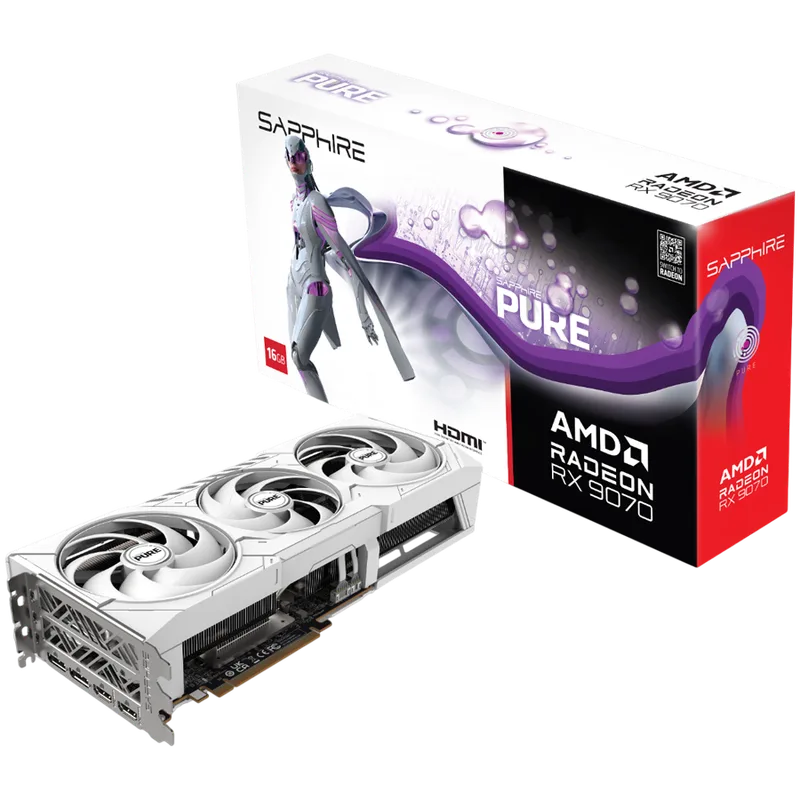 SAPPHIRE PURE AMD RADEON RX 9070 GAMING OC 16GB DUAL HDMI / DUAL DP