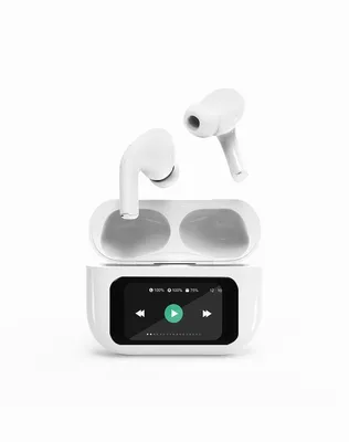HEADSET BLUETOOTH/WHITE TWS-LCD-ANC-01-W GEMBIRD