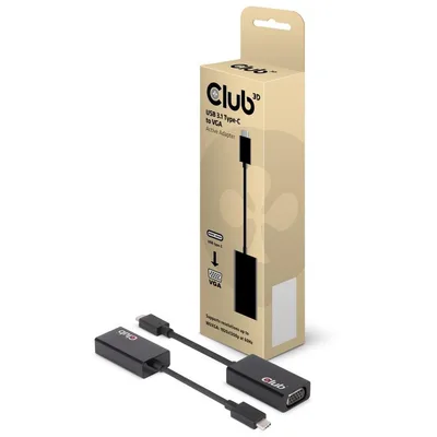 I/O ADAPTER USB-C TO VGA/M/F CAC-1502 CLUB3D